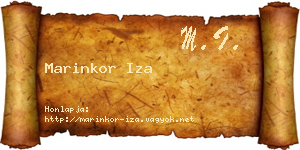 Marinkor Iza névjegykártya